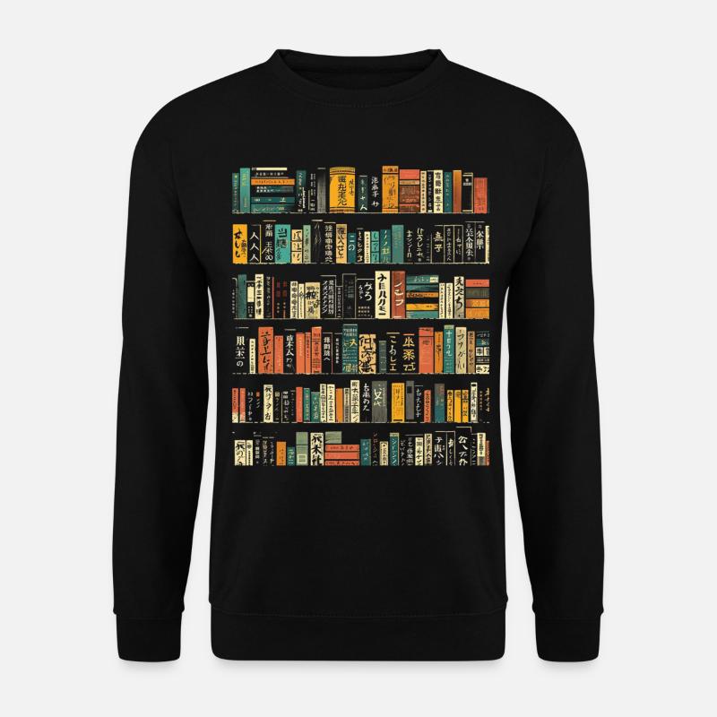 Buch Bunte Kunst Text Grafikmotiv Buch - Unisex Pullover - Schwarz