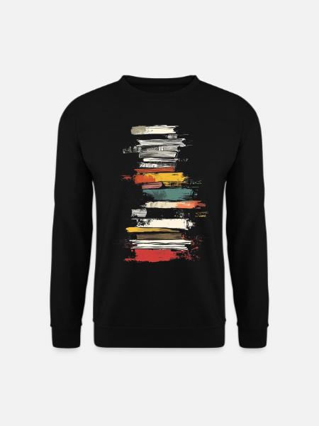 Livre Peinture Colorée Art Motif Graphique Livre - Sweat-shirt Unisexe - noir