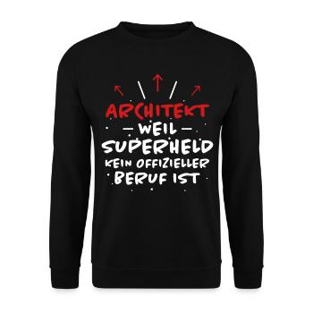 Architekt Spruch Architektur Architekt Geschenk - Unisex Pullover - Schwarz - Vorne - Alina (178cm) & Michal (187cm)