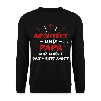Architekt Spruch Architektur Architekt Geschenk - Unisex Pullover - Schwarz - Vorne - Alina (178cm) & Michal (187cm)