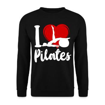 Instructeur de Pilates Enseignant Cœur I - Sweat-shirt Unisexe - noir - Devant - Alina (178cm) & Michal (187cm)