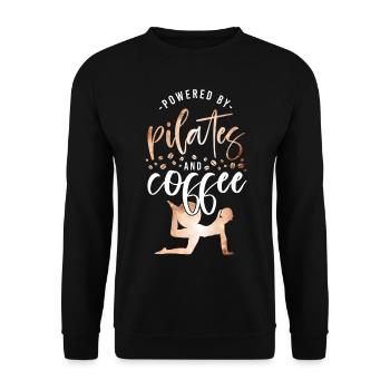 Pilates Instructor Teacher Coffee - Unisex Sweatshirt - black - Front - Alina (178cm) & Michal (187cm)