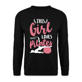 Pilates Instructor Teacher Girl - Unisex Pullover - Schwarz - Vorne - Alina (178cm) & Michal (187cm)