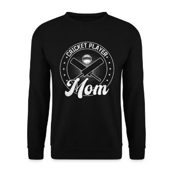 Cricket Player Mom Cricket - Unisex Pullover - Schwarz - Vorne - Alina (178cm) & Michal (187cm)