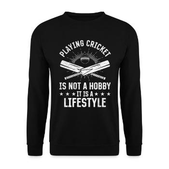 Jouer au cricket n’est pas un passe-temps, c’est un mode de vie - Sweat-shirt Unisexe - noir - Devant - Alina (178cm) & Michal (187cm)