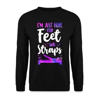 Instructeur de Pilates Enseignant Je suis - Sweat-shirt Unisexe - noir - Devant - Alina (178cm) & Michal (187cm)