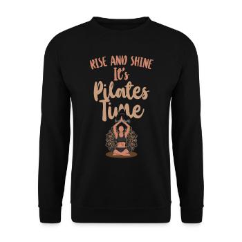 Instructeur de Pilates Teacher Rise - Sweat-shirt Unisexe - noir - Devant - Alina (178cm) & Michal (187cm)