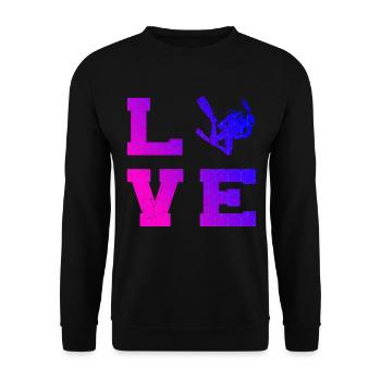 Women's Free Dive Diver Scuba Diving Scuba Dive - Unisex Sweatshirt - black - Front - Alina (178cm) & Michal (187cm)