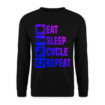 Rennradfahrer Roadbike Rennrad Rennradfahren - Unisex Pullover - Schwarz - Vorne - Alina (178cm) & Michal (187cm)