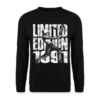 Limited Edition 1991 Limited Edition Cricket - Unisex Sweatshirt - black - Front - Alina (178cm) & Michal (187cm)