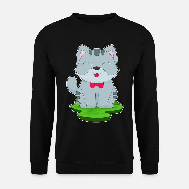 Cat Bow - Unisex Sweatshirt - black