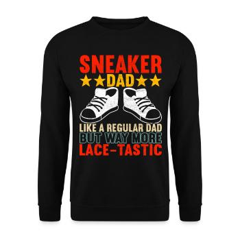 Sneakerhead Sneaker Collector - Unisex Sweatshirt - black - Front - Alina (178cm) & Michal (187cm)