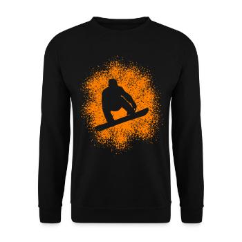 Snowboard Wintersportler - Unisex Pullover - Schwarz - Vorne - Alina (178cm) & Michal (187cm)