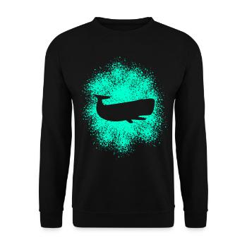 Pottwal Ozean Schützer - Unisex Pullover - Schwarz - Vorne - Alina (178cm) & Michal (187cm)