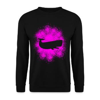 Pottwal Ocean Schützer - Unisex Pullover - Schwarz - Vorne - Alina (178cm) & Michal (187cm)