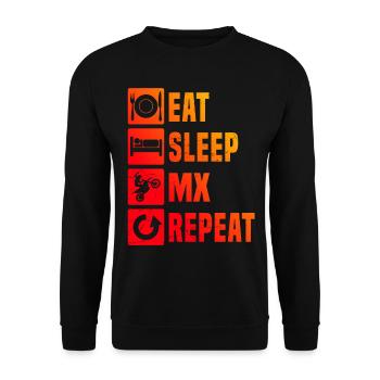 Dirt Biker Motocross Women's Dirt Bike Freestyle Moto - Unisex Sweatshirt - black - Front - Alina (178cm) & Michal (187cm)
