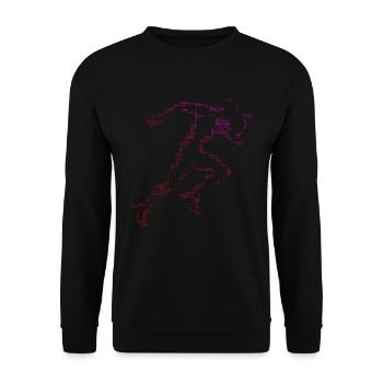 Hommes Cross Country Course Course à pied Jogging - Sweat-shirt Unisexe - noir - Devant - Alina (178cm) & Michal (187cm)