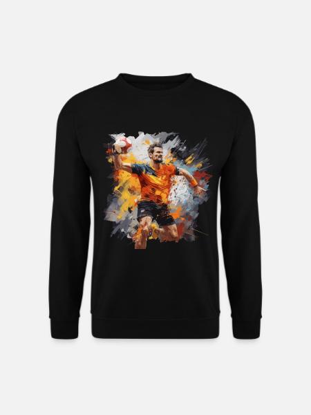 Handball. Player. Watercolour. - Unisex Sweatshirt - black