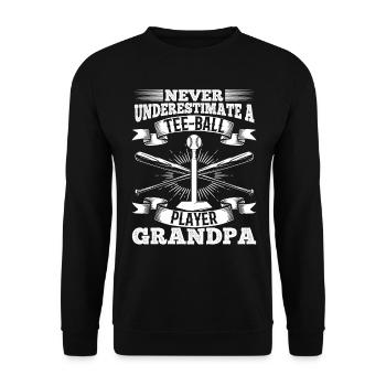 Ne sous-estimez jamais un grand-père joueur de tee-ball - Sweat-shirt Unisexe - noir - Devant - Alina (178cm) & Michal (187cm)