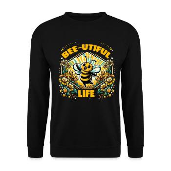 Bee Lovers Beekeepers Naturefriends Beekeepers - Unisex Sweatshirt - black - Front - Alina (178cm) & Michal (187cm)