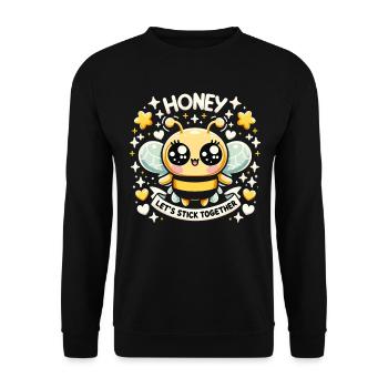 Bienenliebhaber Bienenzüchter Naturfreunde Imker - Unisex Pullover - Schwarz - Vorne - Alina (178cm) & Michal (187cm)