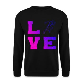 Jogging Men's Cross Country Running Running - Unisex Sweatshirt - black - Front - Alina (178cm) & Michal (187cm)