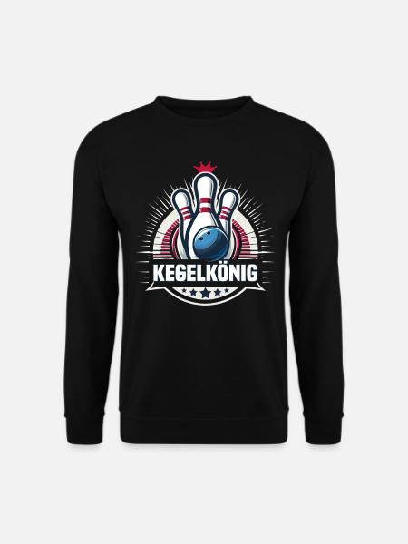Kegelkönig Kegel Kegelverein Design zum Kegeln - Unisex Pullover - Schwarz