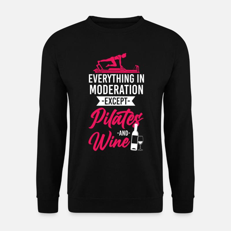 Pilates Instructor Teacher Wine - Unisex Pullover - Schwarz