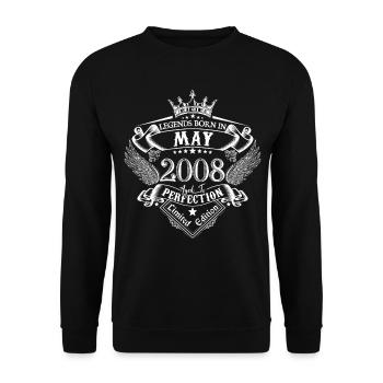 Mai 2008 anniversaire Mai 2008 Mai cadeau - Sweat-shirt Unisexe - noir - Devant - Alina (178cm) & Michal (187cm)
