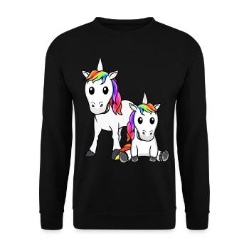 Unicorn Unicorns Mythical Creatures Mythical Creatures Child - Unisex Sweatshirt - black - Front - Alina (178cm) & Michal (187cm)