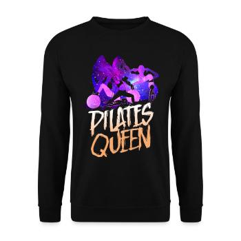 Pilates Instructor Teacher Pilates - Unisex Pullover - Schwarz - Vorne - Alina (178cm) & Michal (187cm)