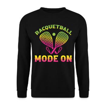 Mode Racquetball activé - Jouer au jeu de racquetball - Sweat-shirt Unisexe - noir - Devant - Alina (178cm) & Michal (187cm)