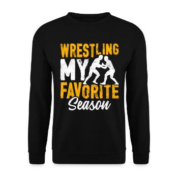 Wrestling my favorite Season - Unisex Pullover - Schwarz - Vorne - Alina (178cm) & Michal (187cm)