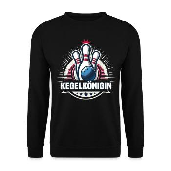 Bowling Queen Bowling Club Design for Bowling - Unisex Sweatshirt - black - Front - Alina (178cm) & Michal (187cm)