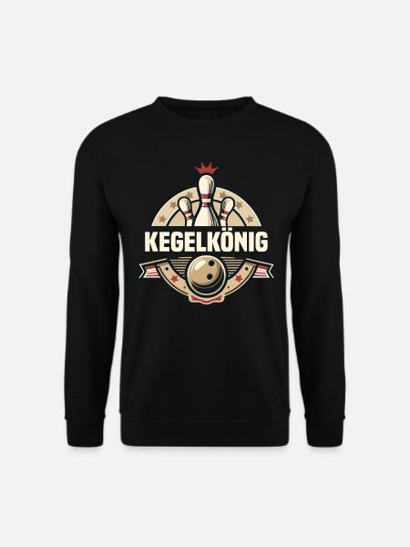 Kegelkönig Kegel Kegelverein Design zum Kegeln - Unisex Pullover - Schwarz
