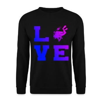 Diver Femme Scuba Diver Scuba Diver Plongée sous-marine - Sweat-shirt Unisexe - noir - Devant - Alina (178cm) & Michal (187cm)