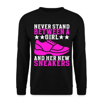 Sneakerhead Sneaker Collector - Unisex Sweatshirt - black - Front - Alina (178cm) & Michal (187cm)
