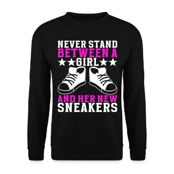 Sneakerhead Sneaker Collector - Unisex Sweatshirt - black - Front - Alina (178cm) & Michal (187cm)