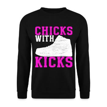 Sneakerhead Sneaker Collector - Unisex Sweatshirt - black - Front - Alina (178cm) & Michal (187cm)