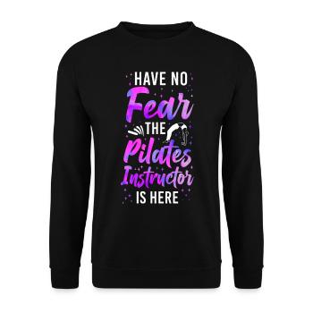 Instructeur de Pilates Enseignant N’ont Pas - Sweat-shirt Unisexe - noir - Devant - Alina (178cm) & Michal (187cm)