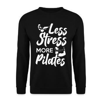Pilates Instructor Teacher Less - Unisex Pullover - Schwarz - Vorne - Alina (178cm) & Michal (187cm)