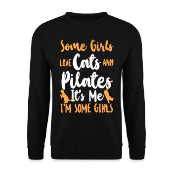 Instructeur de Pilates Professeur Fille - Sweat-shirt Unisexe - noir - Devant - Alina (178cm) & Michal (187cm)