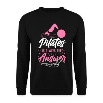 Pilates Instructor Teacher Pilates - Unisex Pullover - Schwarz - Vorne - Alina (178cm) & Michal (187cm)