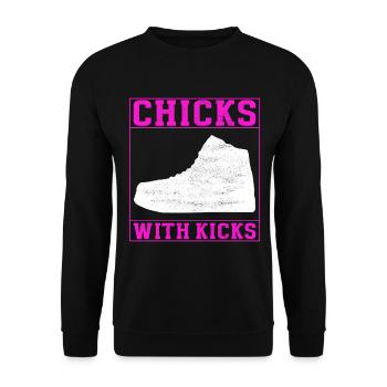 Sneakerhead Sneaker Collector - Unisex Sweatshirt - black - Front - Alina (178cm) & Michal (187cm)