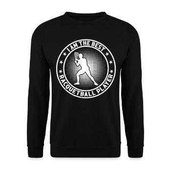 Jeu de racquetball - Je suis le meilleur joueur de racquetball - Sweat-shirt Unisexe - noir - Devant - Alina (178cm) & Michal (187cm)