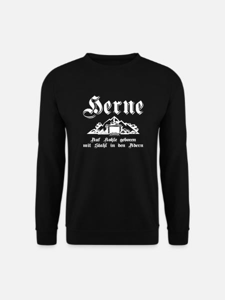 Herne Auf Kohle geboren mit Stahl in den Adern - Unisex Pullover - Schwarz