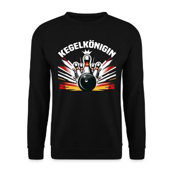 Bowling Queen Bowling Club Design for Bowling - Unisex Sweatshirt - black - Front - Alina (178cm) & Michal (187cm)