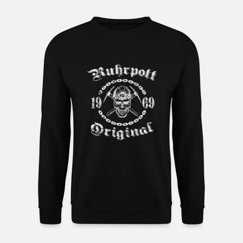 1969 Geburtstag Ruhrpott Original Schädel - Unisex Pullover - Schwarz