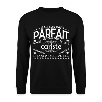 Forklift Driver, the only Forklift Driver, the real Forklift Driver - Unisex Sweatshirt - black - Front - Alina (178cm) & Michal (187cm)