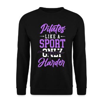 Pilates Instructor Teacher Pilates - Unisex Pullover - Schwarz - Vorne - Alina (178cm) & Michal (187cm)